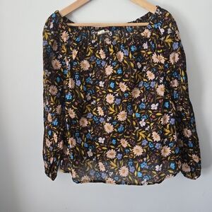 ANA NEW APPROACH Floral Print  Very Lightweight Cotton Blouse